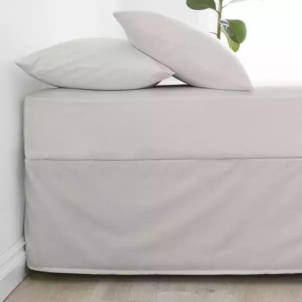 Dunelm Non Iron Plain Dye Silver Valance 2 Dunelm Non Iron Plain Dye Silver Valance - Image 2