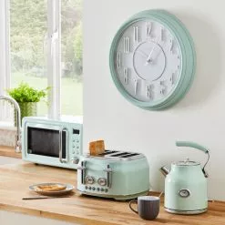Dunelm Retro Seafoam 4 Slice Toaster -outdoor lighting Sales Store 1000119985 alt03