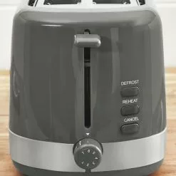 Dunelm 2 Slice Grey Toaster -outdoor lighting Sales Store 1000143049 alt02