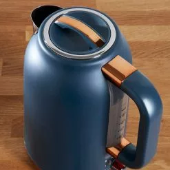 Dunelm 1.7L 3.kW Matt Navy & Copper Jug Kettle -outdoor lighting Sales Store 1000150238 alt03