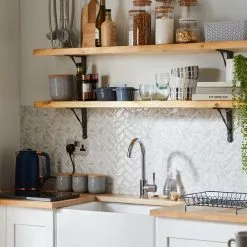 Dunelm 1.7L 3.kW Matt Navy & Copper Jug Kettle -outdoor lighting Sales Store 1000150238 alt05