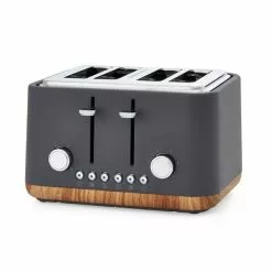 Dunelm Contemporary 4 Slice Matt Grey Toaster -outdoor lighting Sales Store 1000155923 alt02