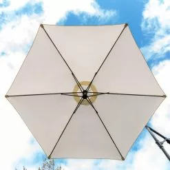 Dunelm 3m Cream Cantilever Parasol -outdoor lighting Sales Store 1000159358 alt01