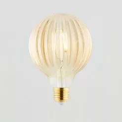 Status Bardot Ribbed Pumpkin Amber Glass Bulb 8 Status Bardot Ribbed Pumpkin Amber Glass Bulb -outdoor lighting Sales Store 1000183066 alt04