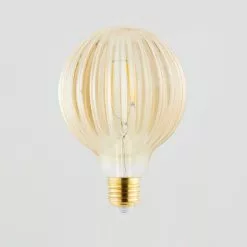 Status Bardot Ribbed Pumpkin Amber Glass Bulb 9 Status Bardot Ribbed Pumpkin Amber Glass Bulb -outdoor lighting Sales Store 1000183066 alt05