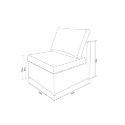 Dunelm Cancun 4 Seater Rattan Grey Modular Sofa Set -outdoor lighting Sales Store 1000183657 alt06