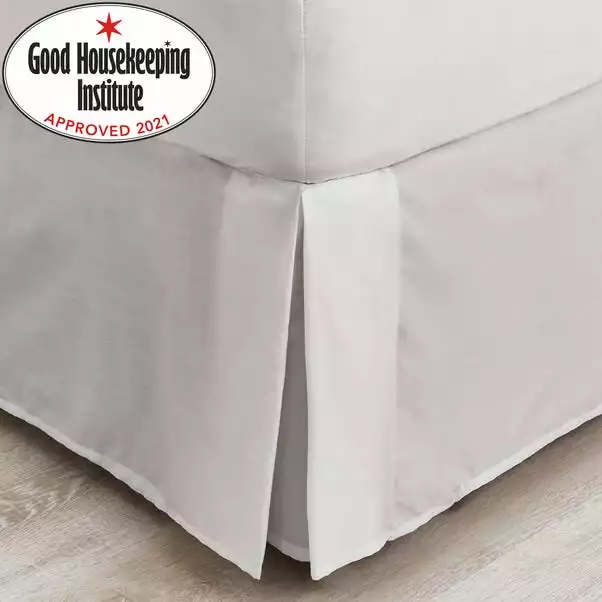 Dunelm Non Iron Plain Dye Silver Valance 1 Dunelm Non Iron Plain Dye Silver Valance