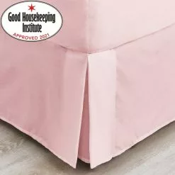 Dunelm Non Iron Plain Dye Dusky Pink Valance