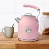 Dunelm Retro 1.7L 3KW Pink Jug Kettle