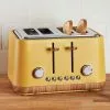 Dunelm Contemporary 4 Slice Ochre Yellow Toaster