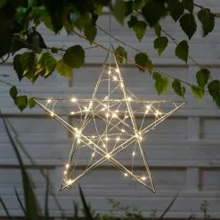Dunelm Outdoor Light-Up Metal Star Decoration