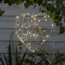 Dunelm Outdoor Light-Up Metal Heart Decoration