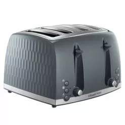 Russell Hobbs Honeycomb 4 Slice Toaster Grey -outdoor lighting Sales Store 30713880 alt03