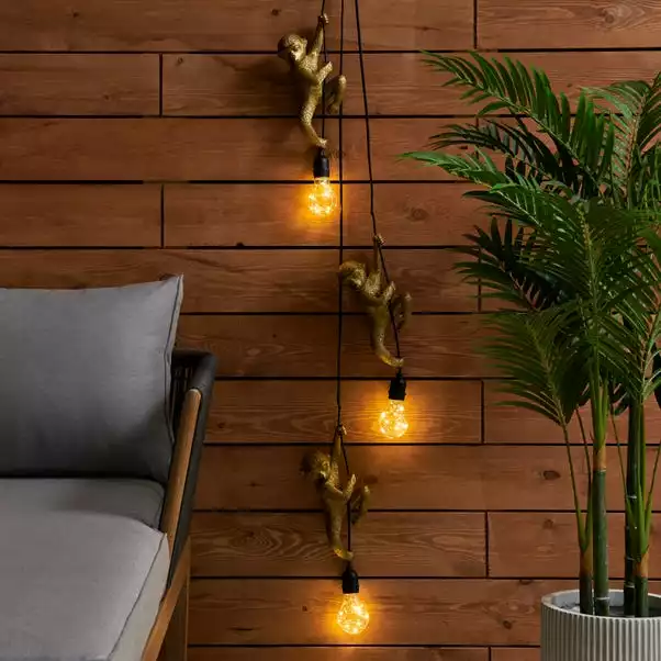 Dunelm 3 Solar Hanging Monkey Outdoor String Lights 1 Dunelm 3 Solar Hanging Monkey Outdoor String Lights