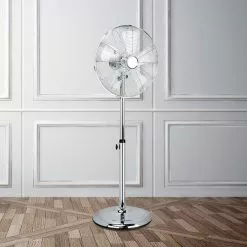 Dunelm 16" Chrome Pedestal Fan