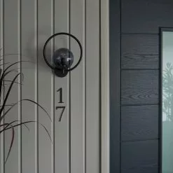 Dunelm Fort Halo Black Smoked Glass Outdoor Wall Light -outdoor lighting Sales Store 30730434 alt03