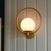 Dunelm Fort Halo Gold Frosted Glass Outdoor Wall Light