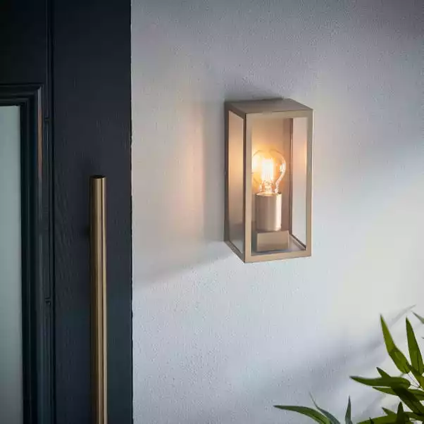 Dunelm London Gold Industrial Outdoor Wall Light 1 Dunelm London Gold Industrial Outdoor Wall Light
