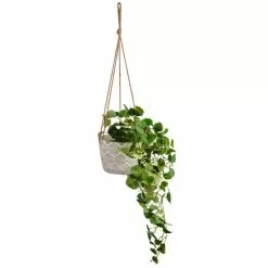 Dunelm Hanging Plant Geo Pot 30cm -outdoor lighting Sales Store 30732435 alt04
