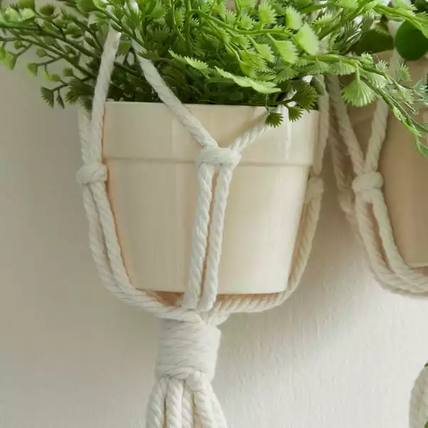 Dunelm Hanging Macrame Double Planter 4 Dunelm Hanging Macrame Double Planter - Image 4