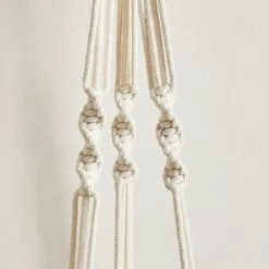 Dunelm Hanging Ceramic Pot With Macrame -outdoor lighting Sales Store 30732438 alt04