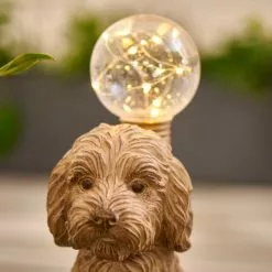 Dunelm Cockapoo Solar Light Natural -outdoor lighting Sales Store 30748343 alt02