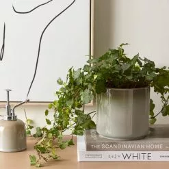 Dunelm Reactive Glaze Grey Ceramic Plant Pot