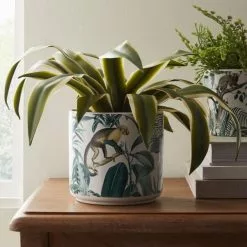 Dunelm Ceramic Monkey Plant Pot