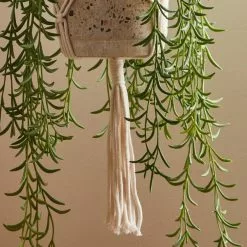 Dunelm Macrame Cream Plant Hanger -outdoor lighting Sales Store 30753307 alt02
