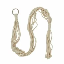 Dunelm Macrame Cream Plant Hanger -outdoor lighting Sales Store 30753307 alt04