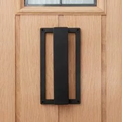 Dunelm Modern Industrial Matte Black Door Knocker