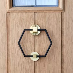 Dunelm Hexagon Matte Black Door Knocker
