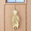 Dunelm Palm Leaf Brushed Gold Door Knocker