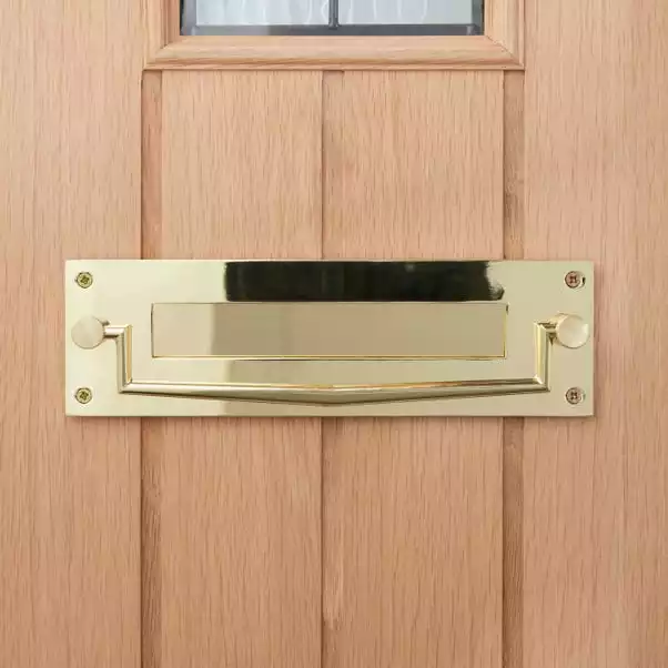 Dunelm Gold Letter Plate With Knocker 1 Dunelm Gold Letter Plate With Knocker