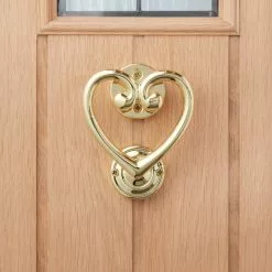 Dunelm Heart Gold Door Knocker