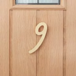 Dunelm Decorative Brushed Gold Door Number