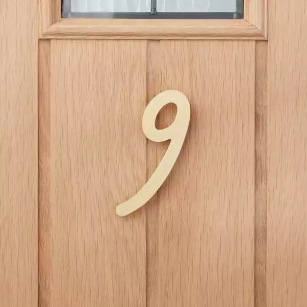 Dunelm Decorative Brushed Gold Door Number 1 Dunelm Decorative Brushed Gold Door Number