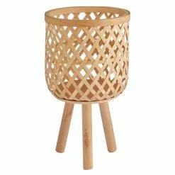 Dunelm Bamboo And Wood Plant Stand -outdoor lighting Sales Store 30769175 alt03