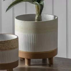 Cedar & Sage Eastling Pot White Natural Large