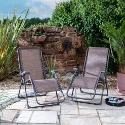 Dunelm Helsinki Lounger Bronze Twin Pack -outdoor lighting Sales Store 30788996 alt01