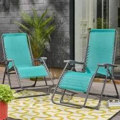 Dunelm Helsinki Lounger Teal Twin Pack -outdoor lighting Sales Store 30788997 alt01