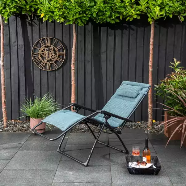 Dunelm Amsterdam Pacific Blue Lounger 2 Dunelm Amsterdam Pacific Blue Lounger - Image 2