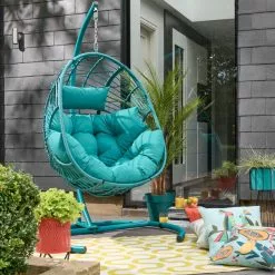 Dunelm Elements Peacock Hanging Egg Chair