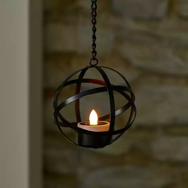 Dunelm Pack Of 4 Black LED Hanging Solar Tea Lights 3 Dunelm Pack Of 4 Black LED Hanging Solar Tea Lights - Image 3