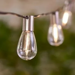 Dunelm Brushed Silver 10L Retro String Lights 1.8m -outdoor lighting Sales Store 30792763 alt02