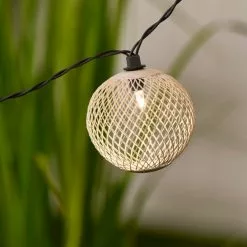 Elements Mesh Solar String Lights Ivory -outdoor lighting Sales Store 30792771 alt02