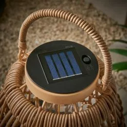 Dunelm San Marino Solar Poly Rattan Lantern Large -outdoor lighting Sales Store 30792775 alt02