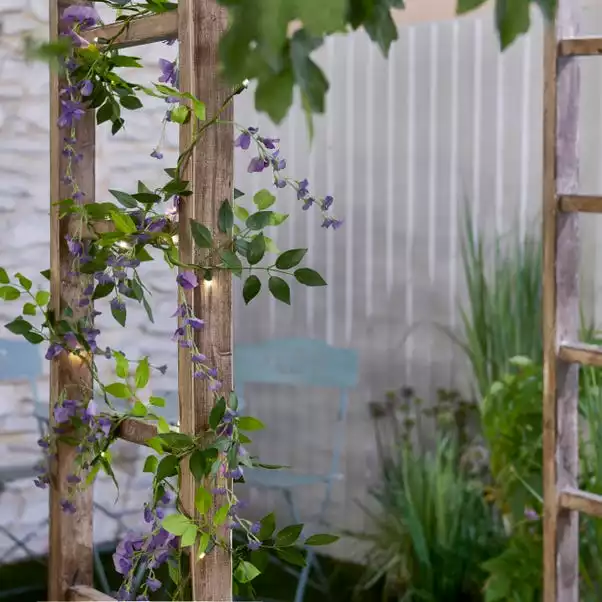 Dunelm Wisteria Solar Light Up Garland 1 Dunelm Wisteria Solar Light Up Garland