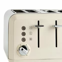 Dunelm Spectrum Cream 4 Slice Toaster -outdoor lighting Sales Store 30794953 alt02