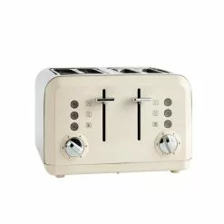 Dunelm Spectrum Cream 4 Slice Toaster -outdoor lighting Sales Store 30794953 alt03